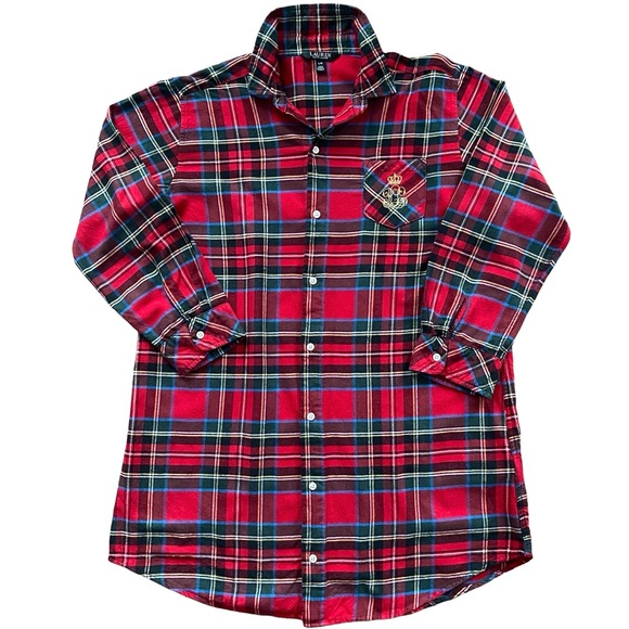 Ralph Lauren Other - Ralph Lauren Women's Red Tartan Plaid Sleep Shirt or Nightgown